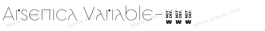 Arsenica Variable字体转换